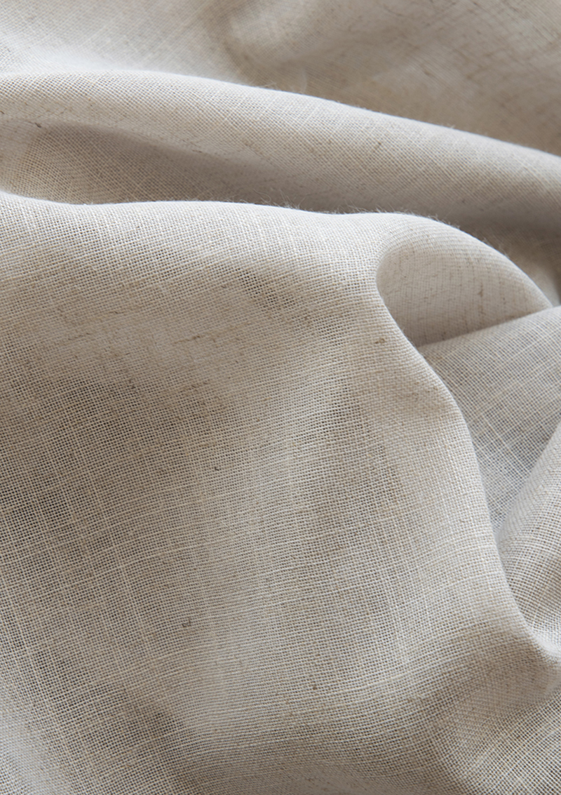 Living room linen curtains with Mikonos linen-look warm and elegant atmosphere