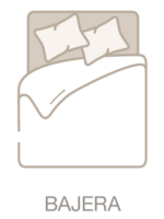 Icono cama destacando la sábana bajera Cassa Nova.