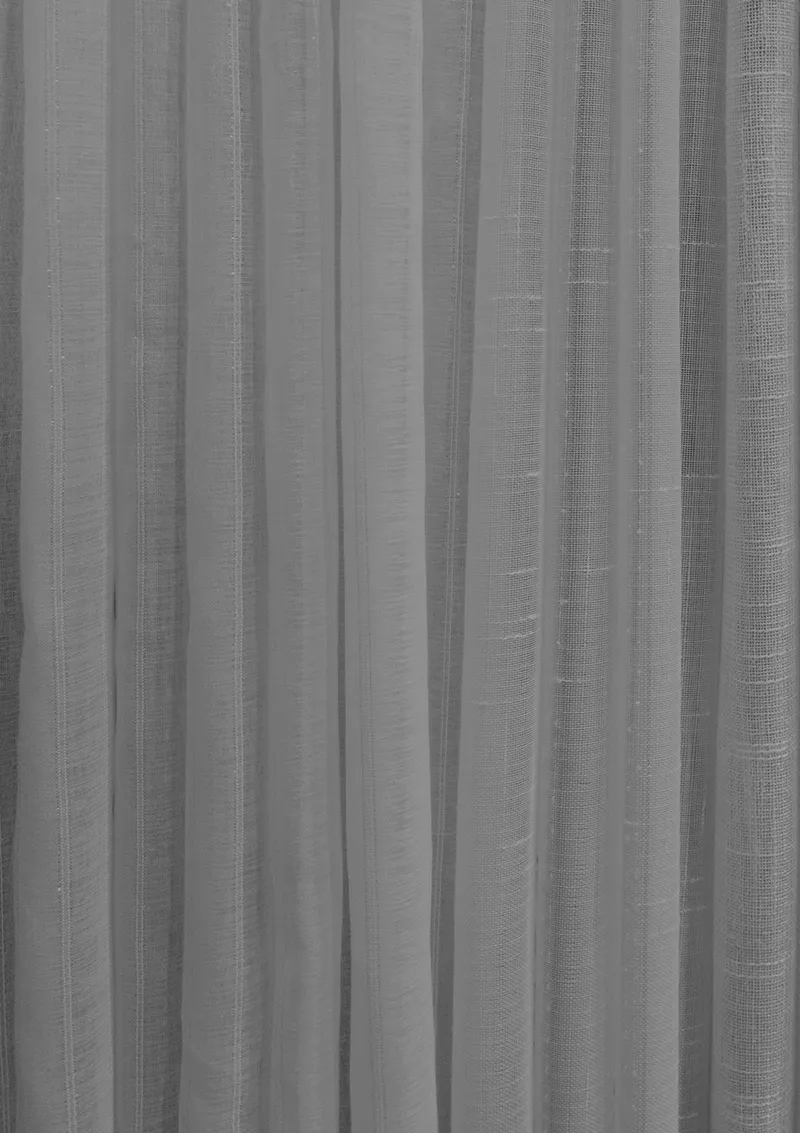 Transparent grey recycled flame-retardant curtain for HORECA