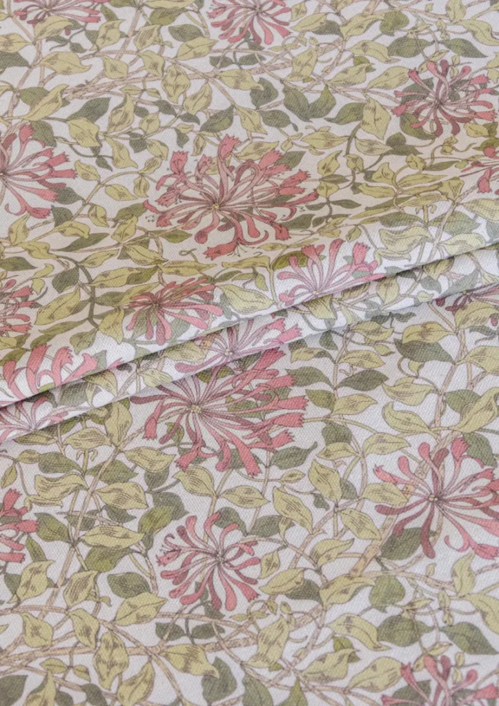 CRAY printed fabric from the Williams Collection, botanical recycled textile