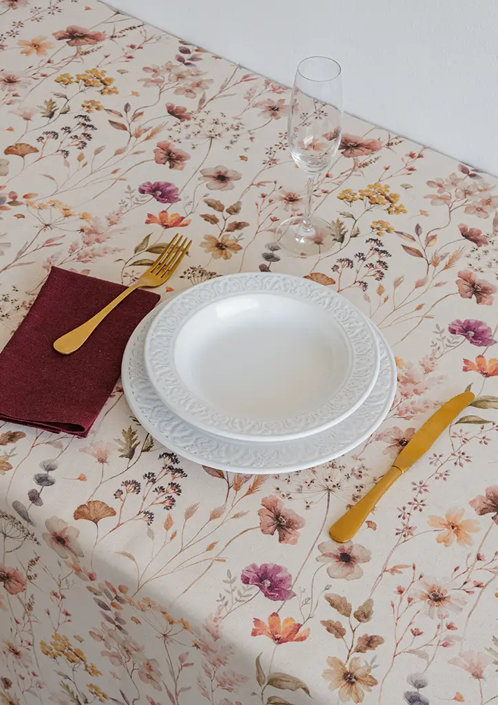 [ANTHEA Collection] LIATRIS, tablecloth. SISMIC 53, napkin (8)