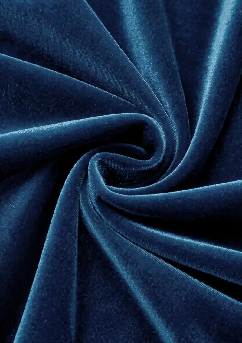 VELVET fabric, luxurious texture, elegance, forn home deco. Blue colour